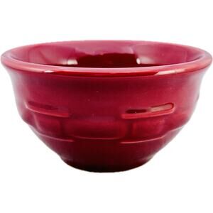 Longaberger Pottery Paprika Dessert Bowl Woven Traditions